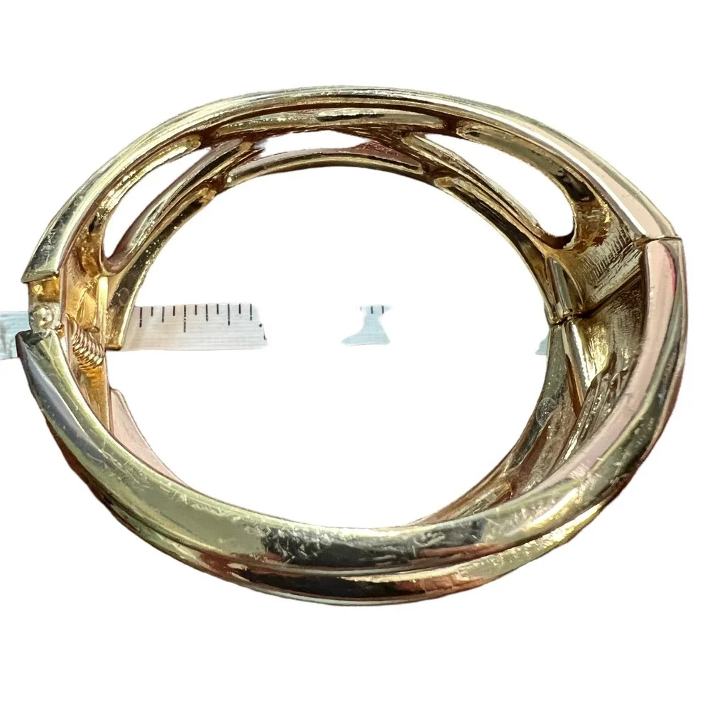 Gold Tone Clamper‎ Multi Bar Bracelet 2